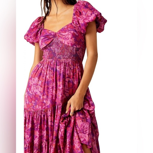 Free People Floral Pink Maxi Dress - Picture 5 of 8
